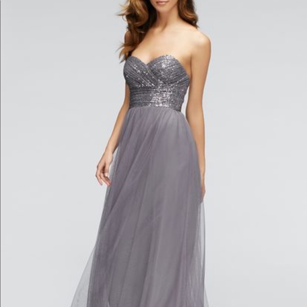 Watters Maids Strapless Sequin Dress Hollis 1313